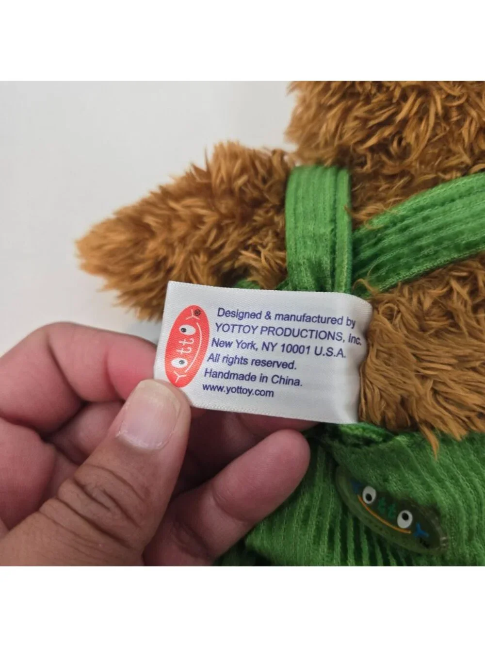 Yottoy Corduroy the Bear Stuffed Animal Children's Book Character Plush Overalls
